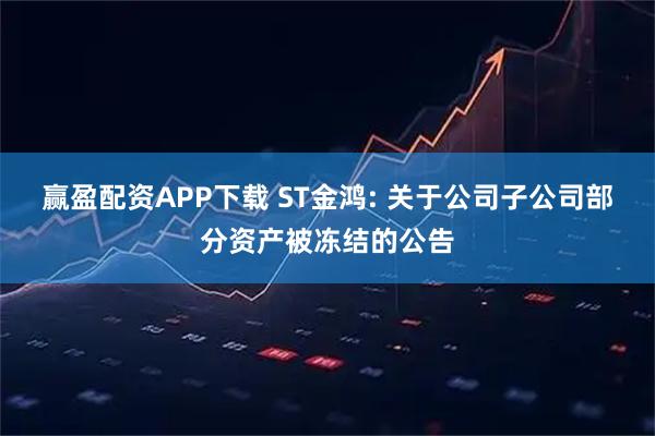 赢盈配资APP下载 ST金鸿: 关于公司子公司部分资产被冻结的公告